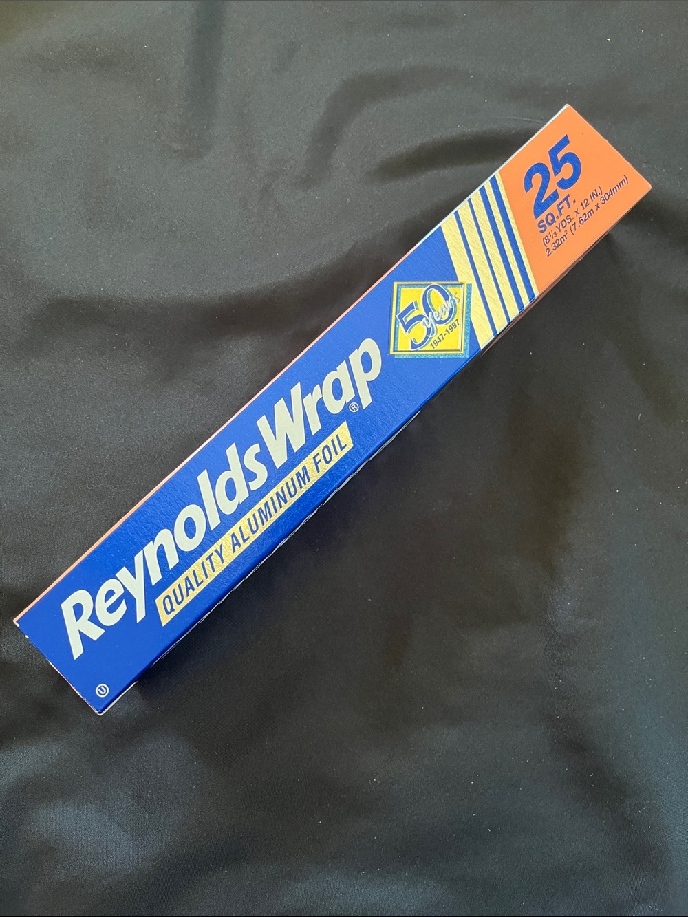 Vtg 1947 1997 Reynolds Wrap 50 Years Aluminum Foil 25ft NIB 90s Prop 50th Anniv.